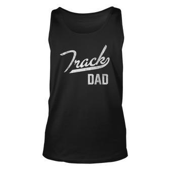Mens Track And Field Dad Proud Track Dad Unisex Tank Top | Mazezy