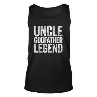 Mens Uncle Godfather Legend Happy Fathers Day Unisex Tank Top | Mazezy CA