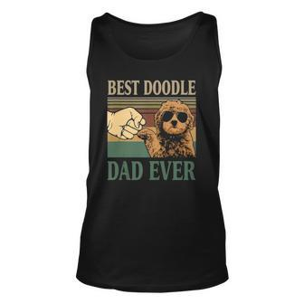 Mens Vintage Best Doodle Dad Ever Goldendoodle Dog Unisex Tank Top | Mazezy