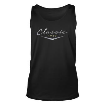 Mens Vintage Classic 1937 Birthday Gifts For Dad Husband Unisex Tank Top | Mazezy