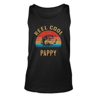 Mens Vintage Reel Cool Pappy Funny Fathers Day Unisex Tank Top | Mazezy