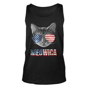 Meowica Funny Cat Patriotic Usa Shirt American Flag 544 Trending Shirt Unisex Tank Top | Favorety