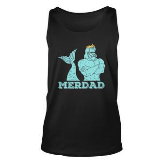 Merdad Security Merman Mermaids Daddy Fathers Day Dad Unisex Tank Top | Mazezy