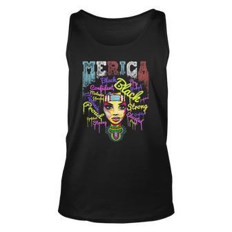 Merica African American Flag Bandana - 4Th Of July Queen Unisex Tank Top | Mazezy