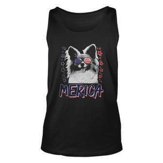 Merica Papillon Dog 4Th Of July Usa Gift Unisex Tank Top | Mazezy