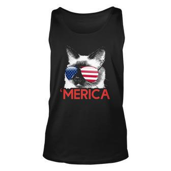 Merica Siamese American Flag 4Th Of July Unisex Tank Top | Mazezy
