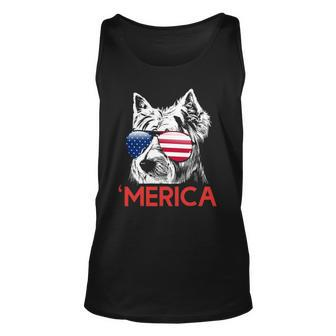 Merica Westie American Flag 4Th Of July Independence Day Unisex Tank Top | Mazezy