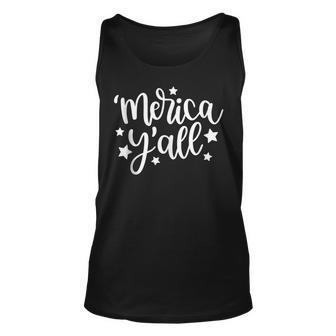Merica Yall Memorial Day Patriotic Southern 4Th Of July Unisex Tank Top - Seseable