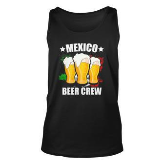 Mexico Beer Drinking Crew Funny Mexican Flag Gift Tee Unisex Tank Top | Mazezy
