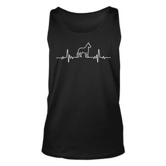 Minimalist Heartbeat Cropped Great Dane Unisex Tank Top | Favorety CA