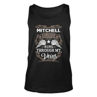 Mitchell Name Gift Mitchell Blood Runs Throuh My Veins Unisex Tank Top - Seseable