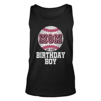Mom Of The Birthday Boy Baseball Player Vintage Retro Unisex Tank Top - Seseable