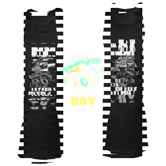 Monster Truck Family Matching Party Mom Of The Birthday Boy Unisex Tank Top - Seseable