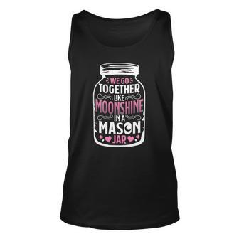 Moonshine In A Mason Jar Redneck Gift Love Support Local Unisex Tank Top | Mazezy
