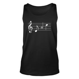 Music Dad Text In Treble Clef Musical Notes Unisex Tank Top | Mazezy