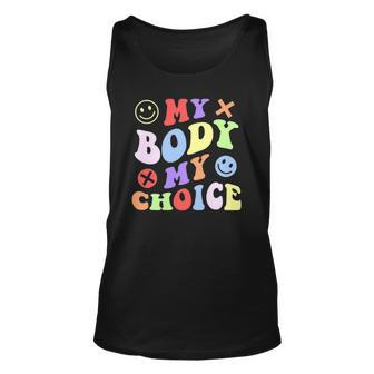 My Body My Choice Pro Choice Womens Rights Retro Feminist Unisex Tank Top | Mazezy AU