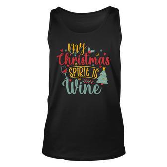 My Christmas Spirit Is Wine Funny 555 Shirt Unisex Tank Top | Favorety DE