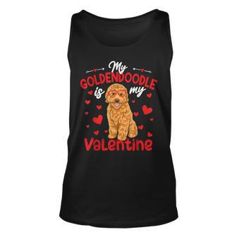 My Goldendoodle Is My Valentine Dog Dad Mom Unisex Tank Top - Thegiftio UK