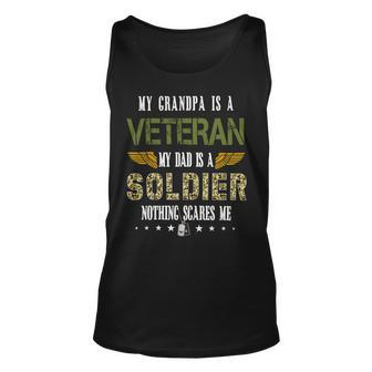 My Grandpa Is Veteran My Dad Is Soldier Unisex Tank Top - Monsterry