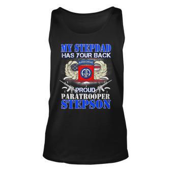 My Stepdad Has Your Back Proud Army 685 Shirt Unisex Tank Top | Favorety