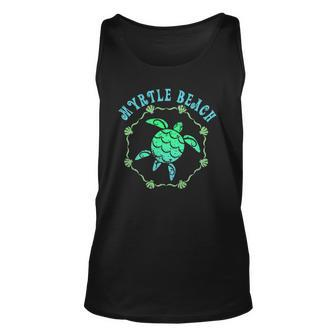 Myrtle Beach Retro Tribal Turtle Gift Unisex Tank Top | Mazezy