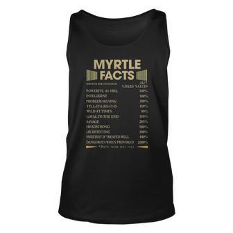 Myrtle Name Gift Myrtle Facts Unisex Tank Top - Seseable
