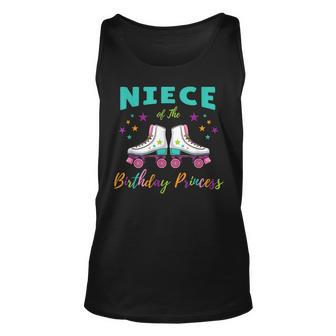 Niece Of The Birthday Princess Roller Skating Unisex Tank Top - Seseable