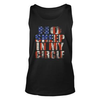 No Sheep In My Circle Usa Flag Unisex Tank Top | Mazezy