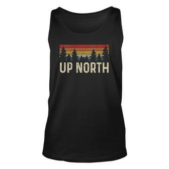 Womens Up North Vintage Hiking Nature Camping Alaska Pnw Hiker Tank Top | Mazezy