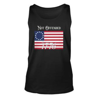 Not Offended 1776 Vintage Betsy Ross Flag Usa 2Nd Amendment Unisex Tank Top | Mazezy