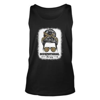 Occupational Therapy Messy Bun Ot Therapist Healthcare Tank Top | Mazezy