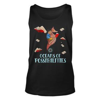 Oceans Of Possibilities Summer Reading 2022 Librarian Unisex Tank Top | Mazezy