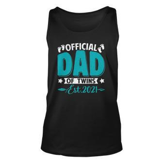 Official Dad Of Twins 2021 Funny Twins Daddy Tee For Men Unisex Tank Top | Mazezy