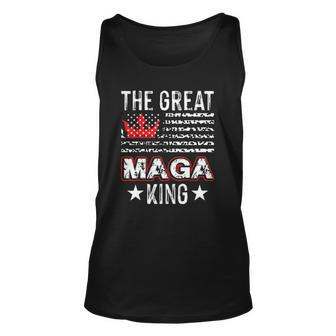Old The Great Maga King Ultra Maga Retro Us Flag Unisex Tank Top | Mazezy
