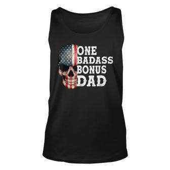 One Badass Bonus Dad Birthday Fathers Day Gift Unisex Tank Top - Seseable