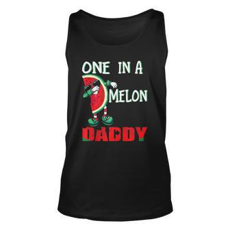 One In A Melon Daddy Dabbing Watermelon Unisex Tank Top | Mazezy