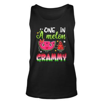 One In A Melon Grammy Funny Watermelon Unisex Tank Top | Mazezy