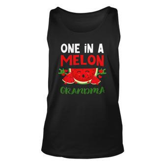 One In A Melon Grandma Love Watermelon Summer Fruit Lover Unisex Tank Top | Mazezy