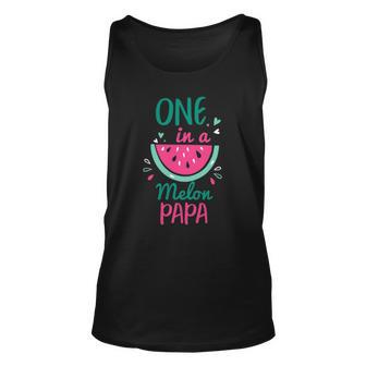 One In A Melon Papa Watermelon Family Matching Unisex Tank Top | Mazezy