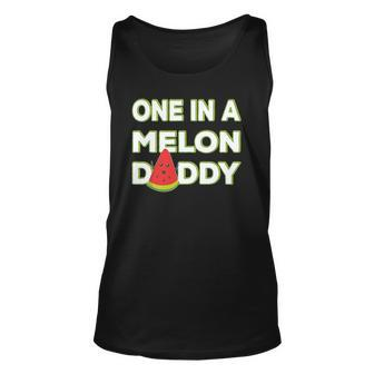 Mens One In A Melon Daddy Watermelon Dad Fathers Day Tank Top | Mazezy DE