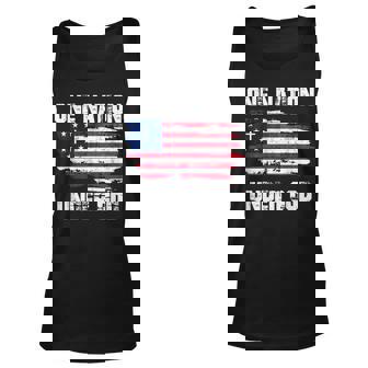 One Nation Under God American Flag Christian Jesus Unisex Tank Top - Thegiftio UK