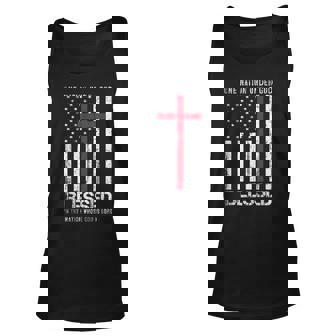 One Nation Under God American Flag Patriotic Christian V2 Unisex Tank Top - Thegiftio UK