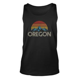 Oregon Vintage Mountains Pride Nature Hiking Souvenir Gift Unisex Tank Top | Mazezy