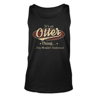 Otter Shirt Personalized Name Gifts T Shirt Name Print T Shirts Shirts With Name Otter Unisex Tank Top - Seseable