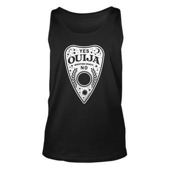 Ouija Planchette Left Chest Halloween Unisex Tank Top | Mazezy