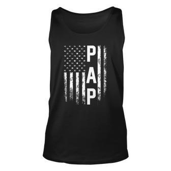 Pap Gift America Flag Gift For Men Fathers Day Unisex Tank Top | Mazezy