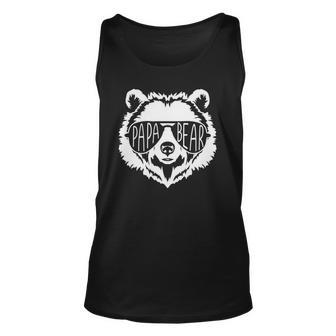 Papa Bear Face With Sunglasses Unisex Tank Top | Mazezy