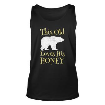 Mens Papa Bear Fathers Day This Old Bear Loves His Honey Tank Top | Mazezy