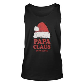 Papa Claus Christmas Dad Santa Family Matching Pajamas Xmas Unisex Tank Top | Mazezy