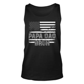 Papa Dad Bruh Fathers Day 4Th Of July Us Flag Vintage 2022 Unisex Tank Top - Seseable